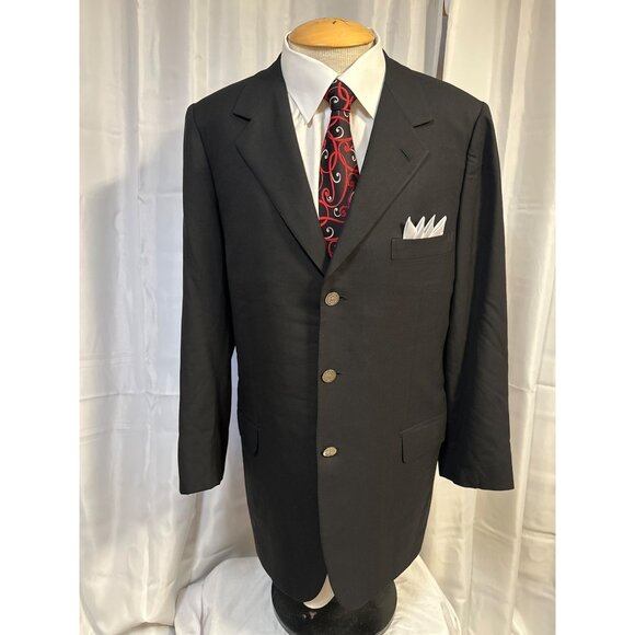 Brioni Neiman Marcus Vintage Blazer Men's 46R Black Hand Tailored - Main Image